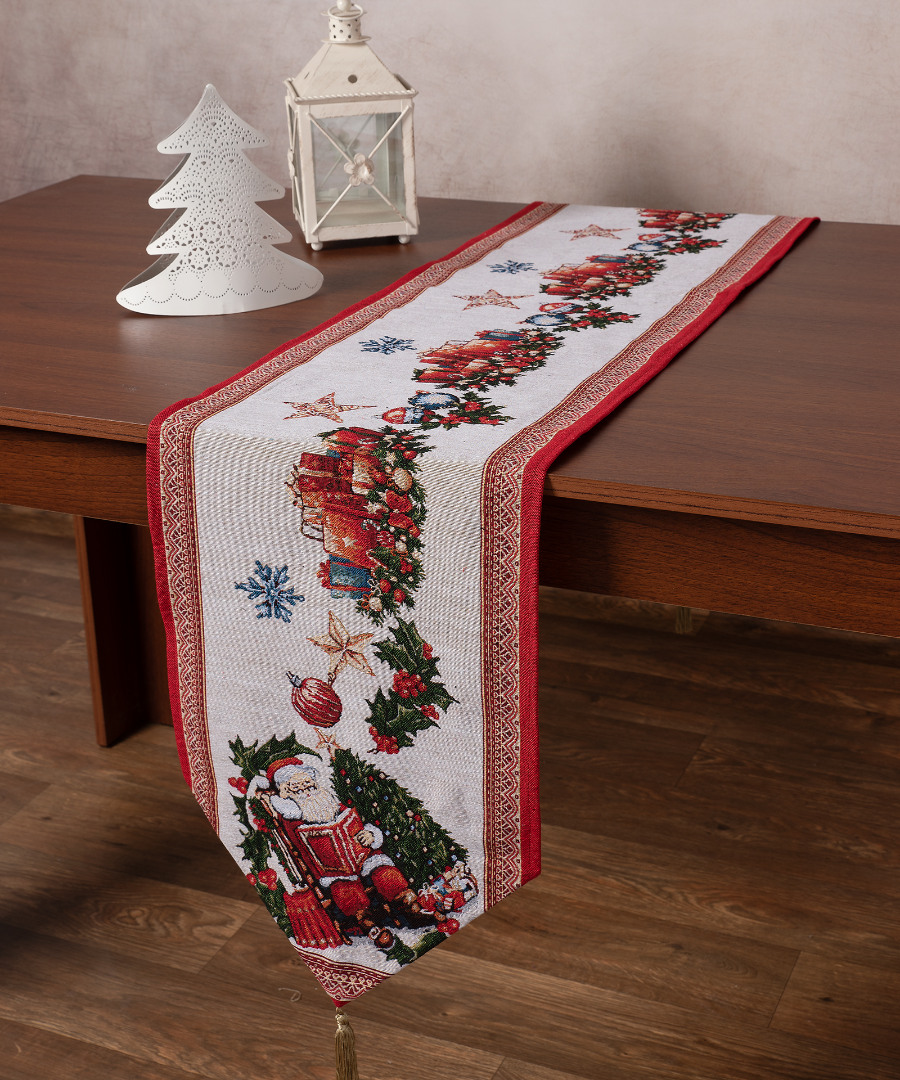 w356 Χριστουγεννιάτικη τραβέρσα στόφα W356 (35cm x 175cm) SilkFashion - Image 1
