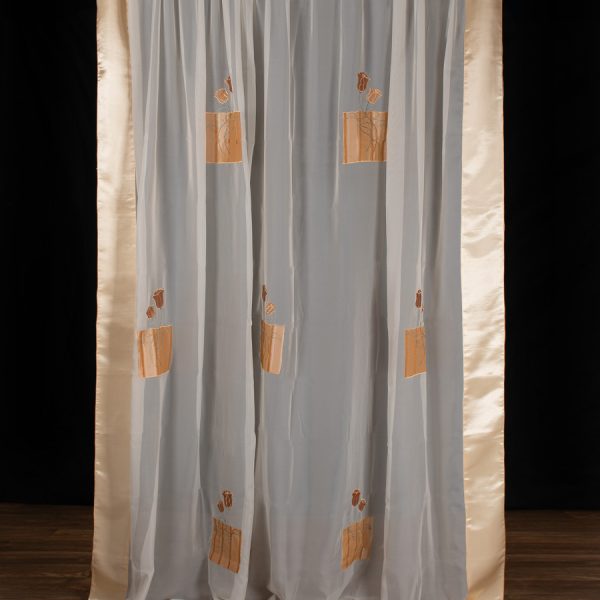 Κουρτίνα w52-5708 (300cm x 300cm) με τρέσα μπεζ SilkFashion