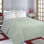 ΚΟΥΒΕΡΛΙ σετ (220cm x 240cm) WAVES mint/grey SilkFashion