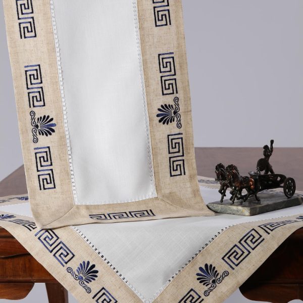 Τραβέρσα WH19-010 (45cm x 175cm) μπλέ SilkFashion