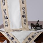 Τραπεζομάντηλο WH19-010 (85cm x 85cm) μπλέ SilkFashion