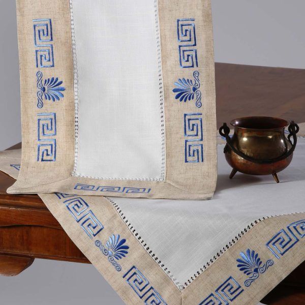 Τραβέρσα WH19-010 (40cm x 120cm) σιέλ SilkFashion