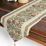 τραβέρσα  (33cm X 125cm)  xm015 ivory SilkFashion