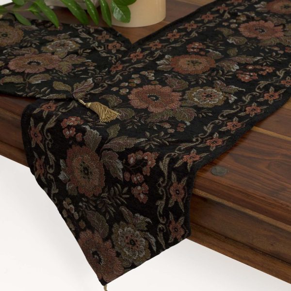 Σετ 3 τεμαχίων (33cm x 170cm 2x33cm x 45cm) xm09 μαύρο SilkFashion