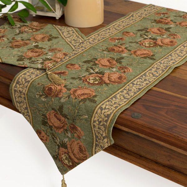 Σετ 3 τεμαχίων (33cm x 170cm 2x33cm x 45cm) xm09 πράσινο SilkFashion