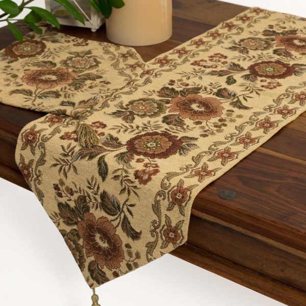 Σετ 3 τεμαχίων (33cm x 170cm 2x33cm x 45cm) xm09 χρυσό SilkFashion