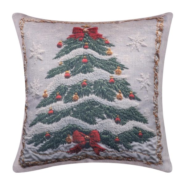 ΣΤΑΜΠΩΤΗ ΧΡΙΣΤΟΥΓΕΝΝΙΑΤΙΚΗ ΜΑΞΙΛΑΡΟΘΗΚΗ (45cm x 45cm) ks2026-10 SilkFashion