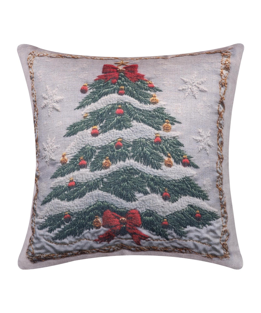 xmas2026-10 ΣΤΑΜΠΩΤΗ ΧΡΙΣΤΟΥΓΕΝΝΙΑΤΙΚΗ ΜΑΞΙΛΑΡΟΘΗΚΗ (45cm x 45cm) ks2026-10 SilkFashion - Image 1