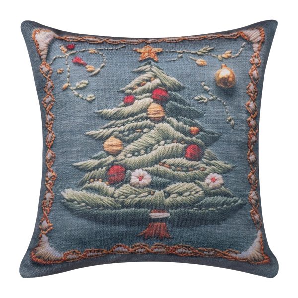 ΣΤΑΜΠΩΤΗ ΧΡΙΣΤΟΥΓΕΝΝΙΑΤΙΚΗ ΜΑΞΙΛΑΡΟΘΗΚΗ (45cm x 45cm) ks2026-11 SilkFashion