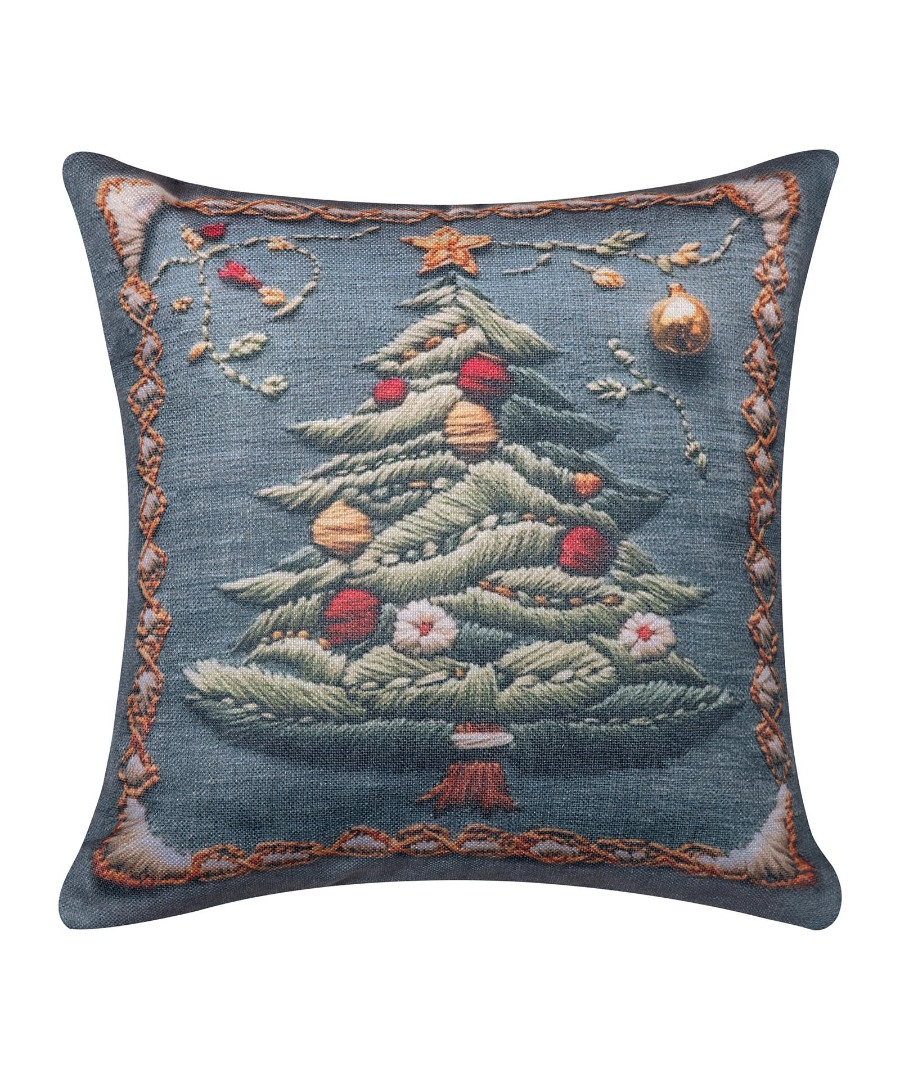 xmas2026-11 ΣΤΑΜΠΩΤΗ ΧΡΙΣΤΟΥΓΕΝΝΙΑΤΙΚΗ ΜΑΞΙΛΑΡΟΘΗΚΗ (45cm x 45cm) ks2026-11 SilkFashion - Image 1