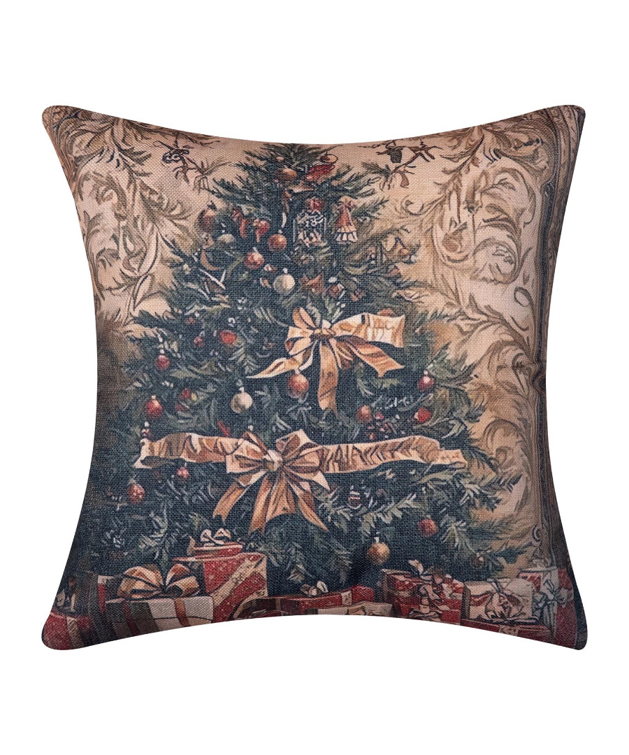 xmas2026-15 ΣΤΑΜΠΩΤΗ ΧΡΙΣΤΟΥΓΕΝΝΙΑΤΙΚΗ ΜΑΞΙΛΑΡΟΘΗΚΗ (45cm x 45cm) ks2026-15 SilkFashion - Image 1