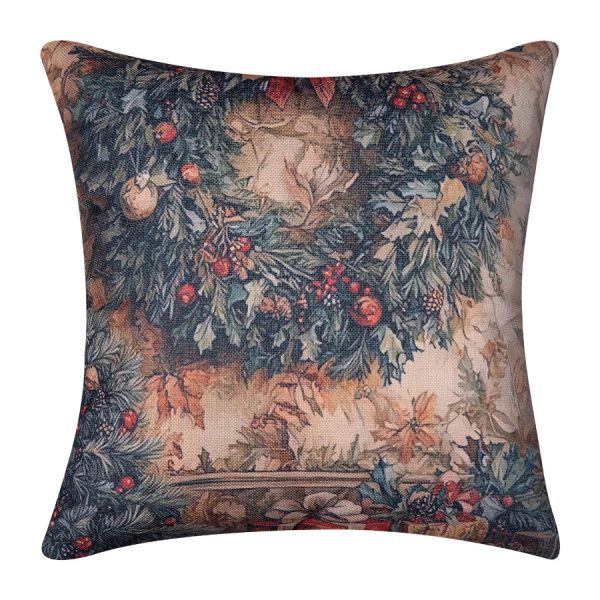 ΣΤΑΜΠΩΤΗ ΧΡΙΣΤΟΥΓΕΝΝΙΑΤΙΚΗ ΜΑΞΙΛΑΡΟΘΗΚΗ (45cm x 45cm) ks2026-18 SilkFashion