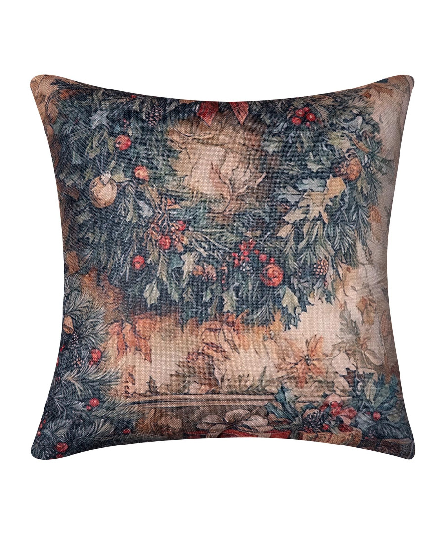 xmas2026-18 ΣΤΑΜΠΩΤΗ ΧΡΙΣΤΟΥΓΕΝΝΙΑΤΙΚΗ ΜΑΞΙΛΑΡΟΘΗΚΗ (45cm x 45cm) ks2026-18 SilkFashion - Image 1