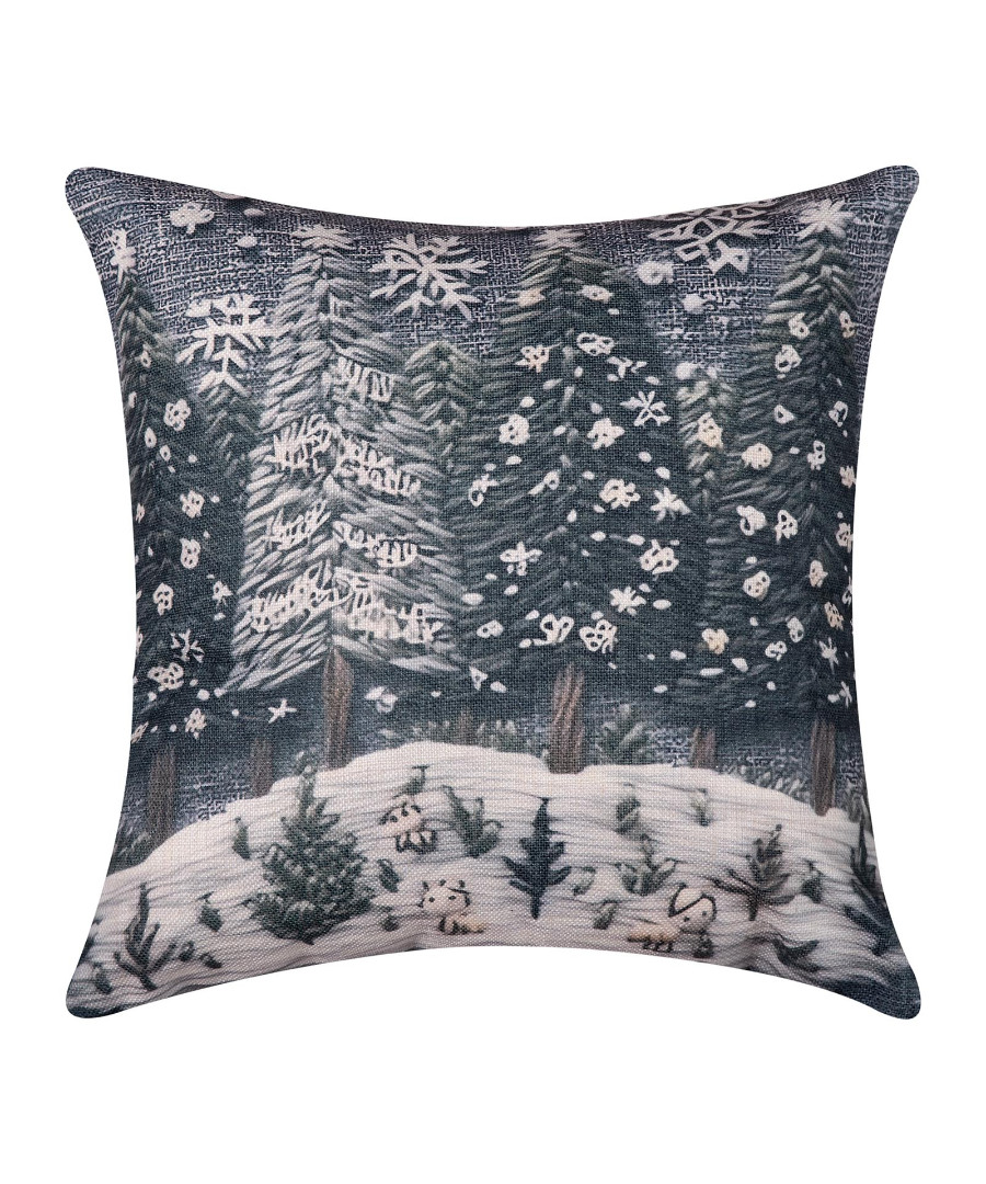 xmas2026-26 ΣΤΑΜΠΩΤΗ ΧΡΙΣΤΟΥΓΕΝΝΙΑΤΙΚΗ ΜΑΞΙΛΑΡΟΘΗΚΗ (45cm x 45cm) ks2026-26 SilkFashion - Image 1