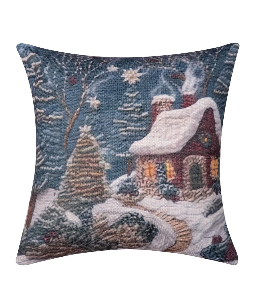 xmas2026-27 ΣΤΑΜΠΩΤΗ ΧΡΙΣΤΟΥΓΕΝΝΙΑΤΙΚΗ ΜΑΞΙΛΑΡΟΘΗΚΗ (45cm x 45cm) ks2026-27 SilkFashion - Image 1