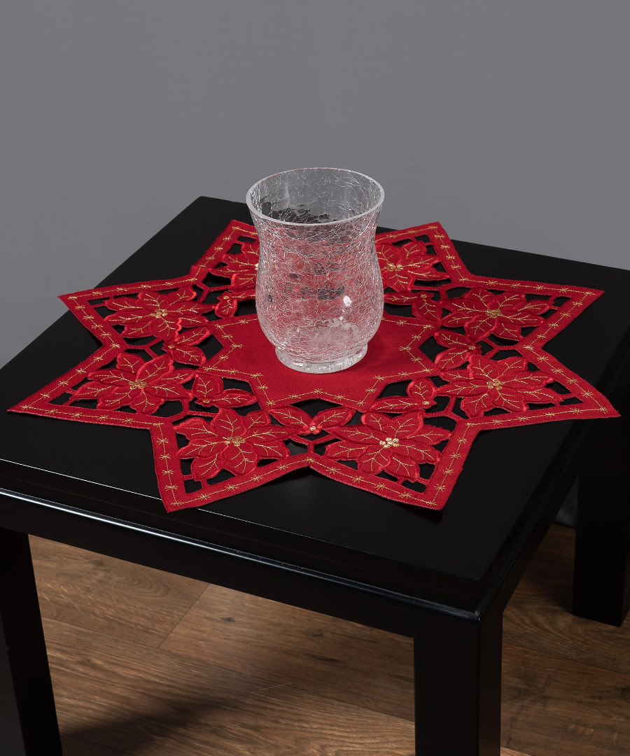 y021kokkino-1 χριστουγεννιάτικο τραπεζοκαρέ (140cm x 140cm) y21κόκκινο SilkFashion - Image 1