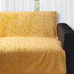 Διακοσμητικό fleece ριχτάρι 030 (150cm x 200cm) yellow SilkFashion