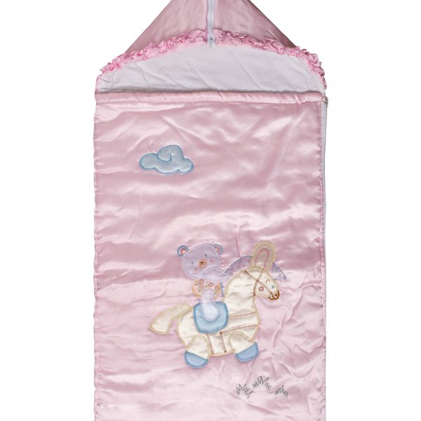 bebe υπνόσακος (90cm x 80cm) ροζ SilkFashion