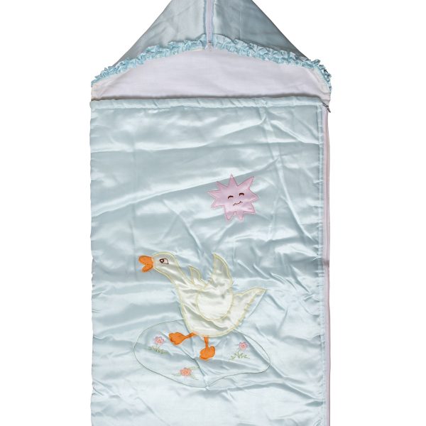 bebe υπνόσακος (90cm x 80cm) σιέλ SilkFashion