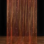 Κουρτίνα zg5724 (280cm x 300cm) με τρέσα πορτοκαλί SilkFashion