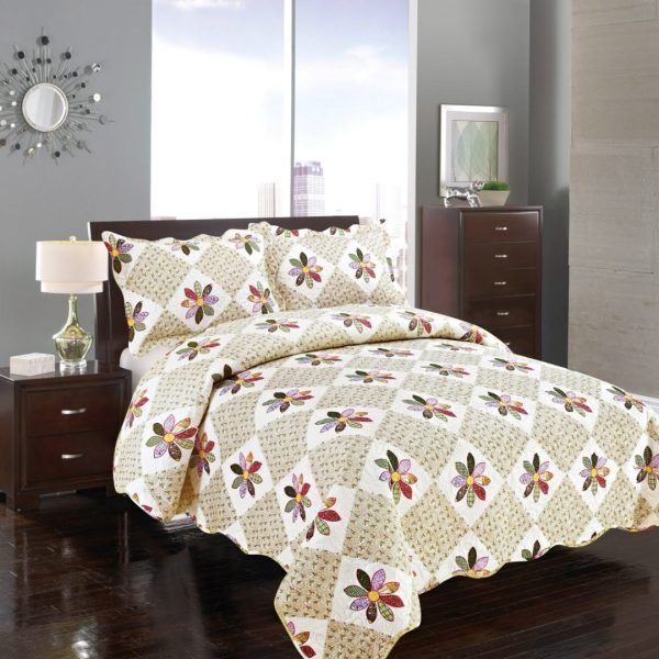 ΚΟΥΒΕΡΛΙ σετ (220cm x 240cm + 2 x 50cm x 70cm) ΜΑΡΓΑΡΙΤΑ SilkFashion