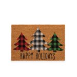 Χριστουγεννιάτικο Τάπετο Εισόδου 40x60 Nef Nef Trees Of Joy Natural