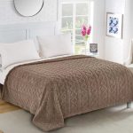 Fleece knitted (160cm x 220cm) σοκολά SilkFashion