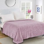 Fleece knitted (160cm x 220cm) λιλά SilkFashion