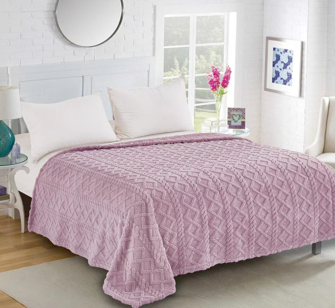 λ_-_υ_20230424132104 Fleece knitted (160cm x 220cm) λιλά SilkFashion - Image 1