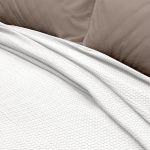 LINO Κουβέρτα King size (240x260) Πικέ Cocoon Λευκό - Image 3