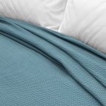 LINO Κουβέρτα King Size (240x260) Πικέ Cocoon Πετρόλ - Image 3