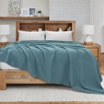 LINO Κουβέρτα Υπέρδιπλη (220x240) Πικέ Cocoon Πετρόλ