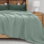 LINO Κουβέρτα Υπέρδιπλη (220x240) Πικέ Cocoon Μέντα - Image 2