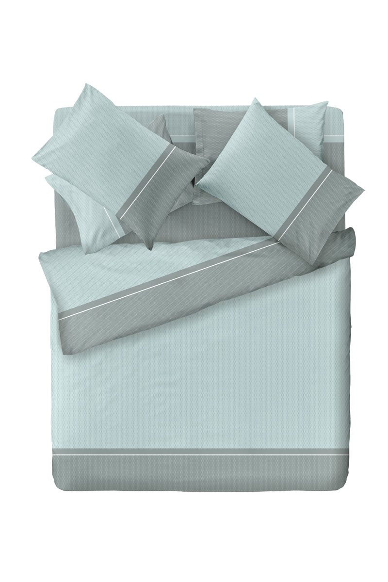 1712092225007 Σετ Παπλωματοθήκη Υπέρδιπλη 225×245 Saint Clair Maggy Mint - Image 1