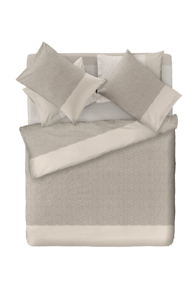 1712092225008 Σετ Παπλωματοθήκη Υπέρδιπλη 225×245 Saint Clair Moroccan Natural - Image 1