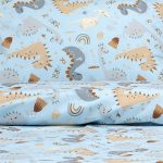 LINO Σετ Παιδική Παπλωματοθήκη (160x240) Jurrasic Nap Πετρόλ - Image 3