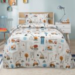 LINO Σετ Παιδική Παπλωματοθήκη (160x240) Playground Town Γκρι