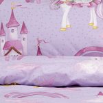 LINO Σετ Παιδική Παπλωματοθήκη (160x240) Dreamy Castleland Λιλά - Image 3