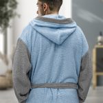 LINO Μπουρνούζι με κουκούλα Xlarge Revel Γαλάζιο - Image 2