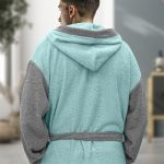 LINO Μπουρνούζι με κουκούλα Small Revel Μέντα - Image 2