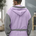 LINO Μπουρνούζι με κουκούλα Revel Μωβ Large - Image 2