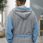 LINO Μπουρνούζι με κουκούλα Large Revel Γκρι - Image 2