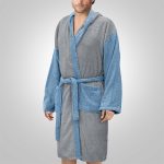 LINO Μπουρνούζι με κουκούλα Large Revel Γκρι - Image 3