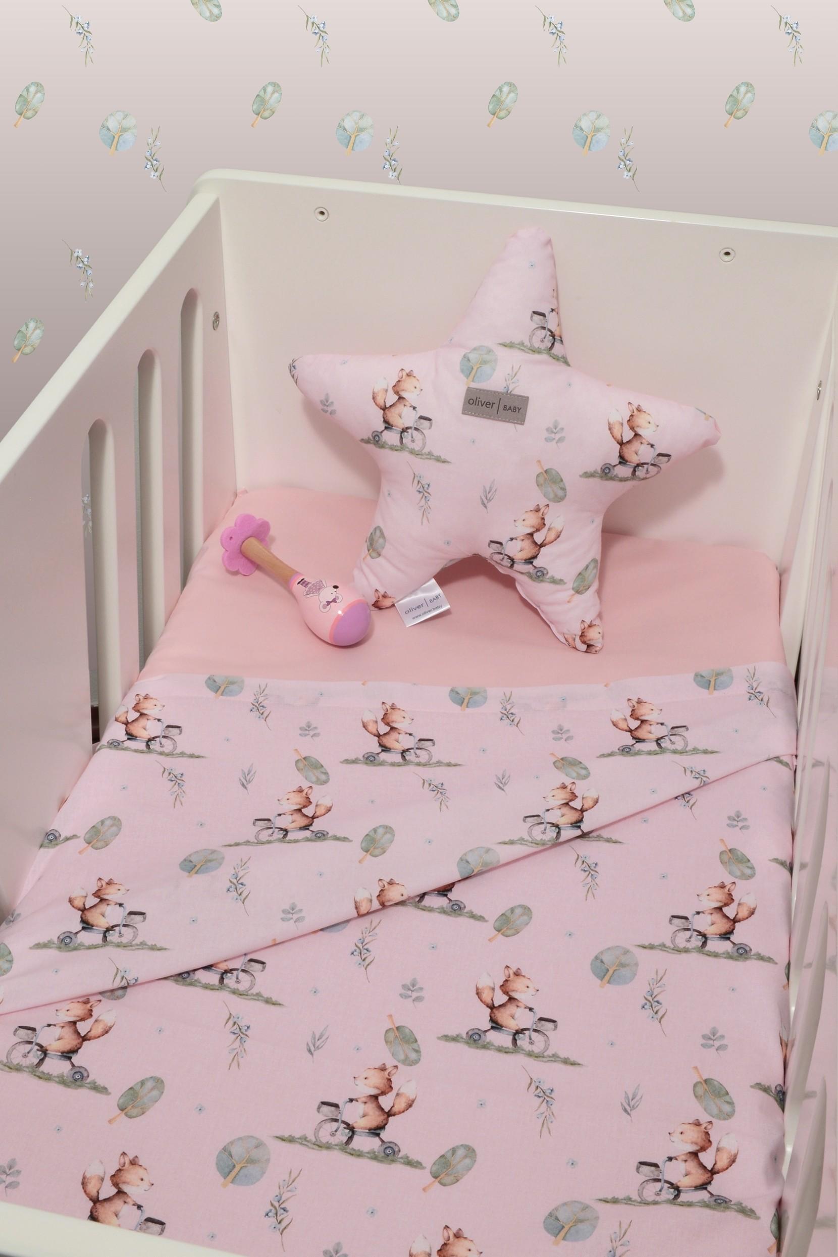 46-6704-426-1 Σεντόνια Λίκνου Σετ 2τ -75x110-100% Βαμβάκι Des.426 Oliver Baby - Image 1