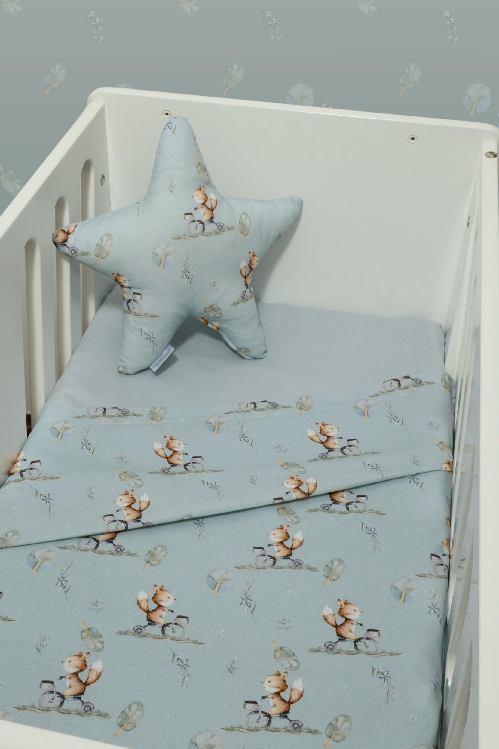 46-6704-429 Σεντόνια Λίκνου Σετ 2τ -75x110-100% Βαμβάκι Des.429 Oliver Baby - Image 1