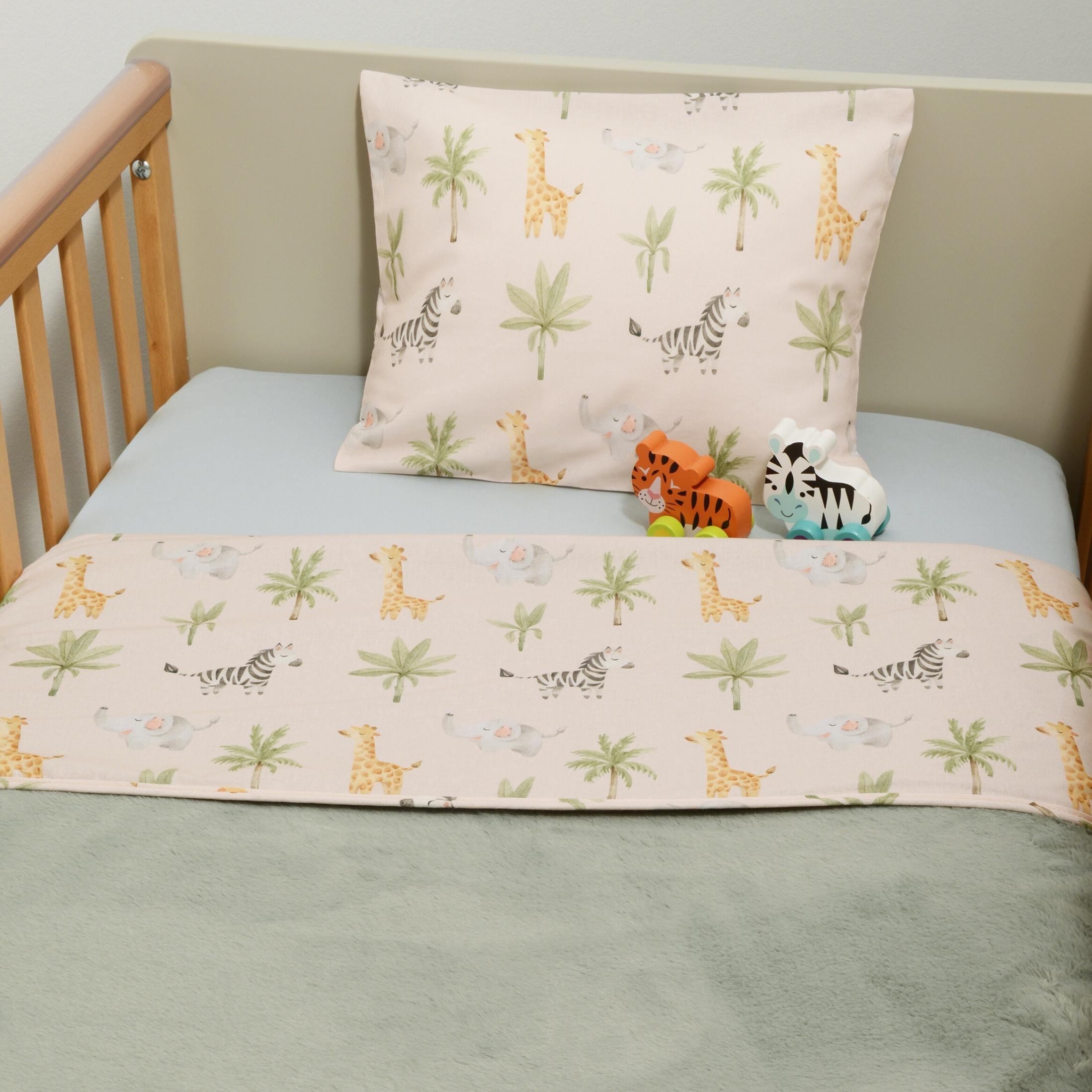 46-6734-425 Minky ΝEW Κουβέρτα Κούνιας Διπλής Όψης 100x150 Des.425 Oliver Baby - Image 1