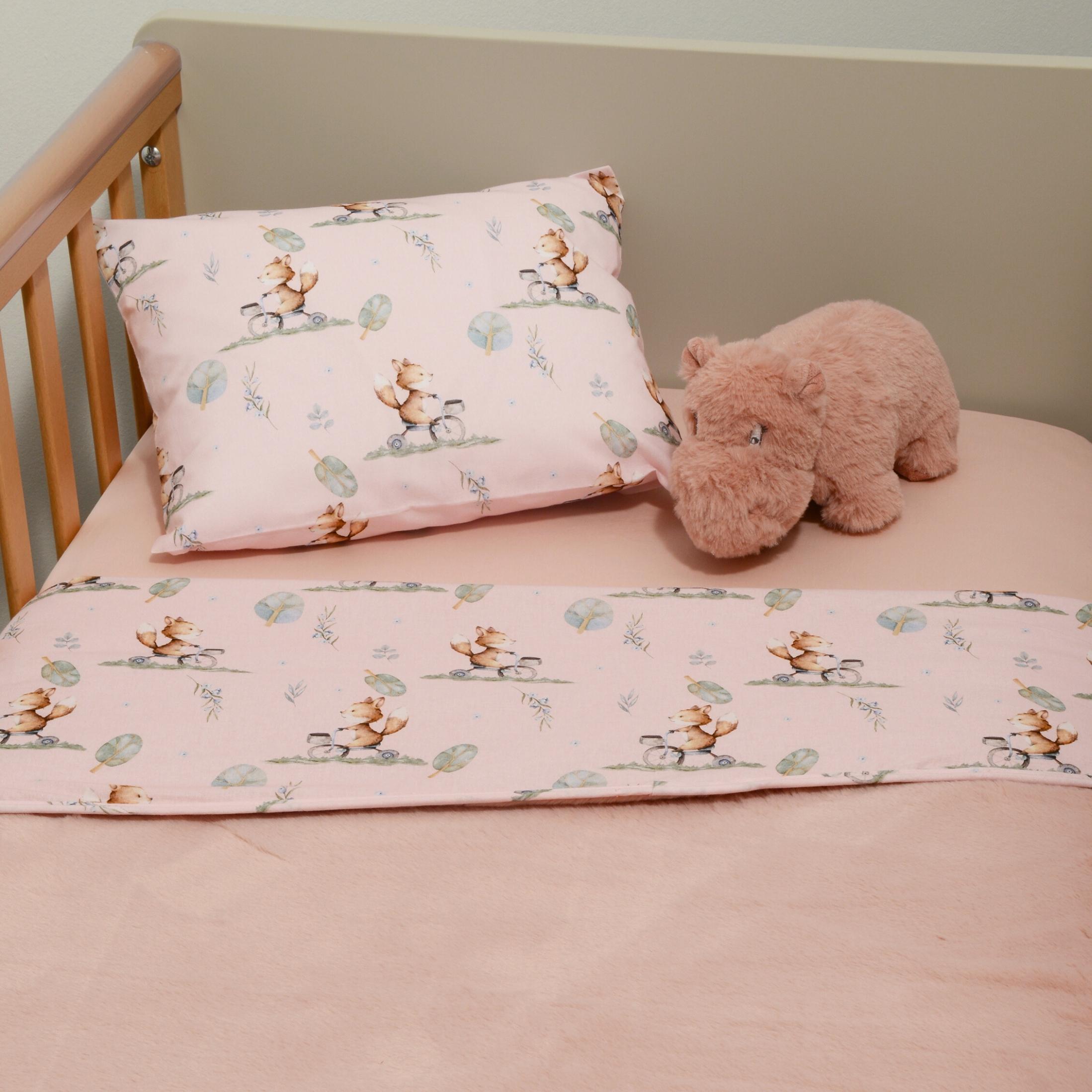 46-6734-426 Minky ΝEW Κουβέρτα Κούνιας Διπλής Όψης 100x150 Des.426 Oliver Baby - Image 1