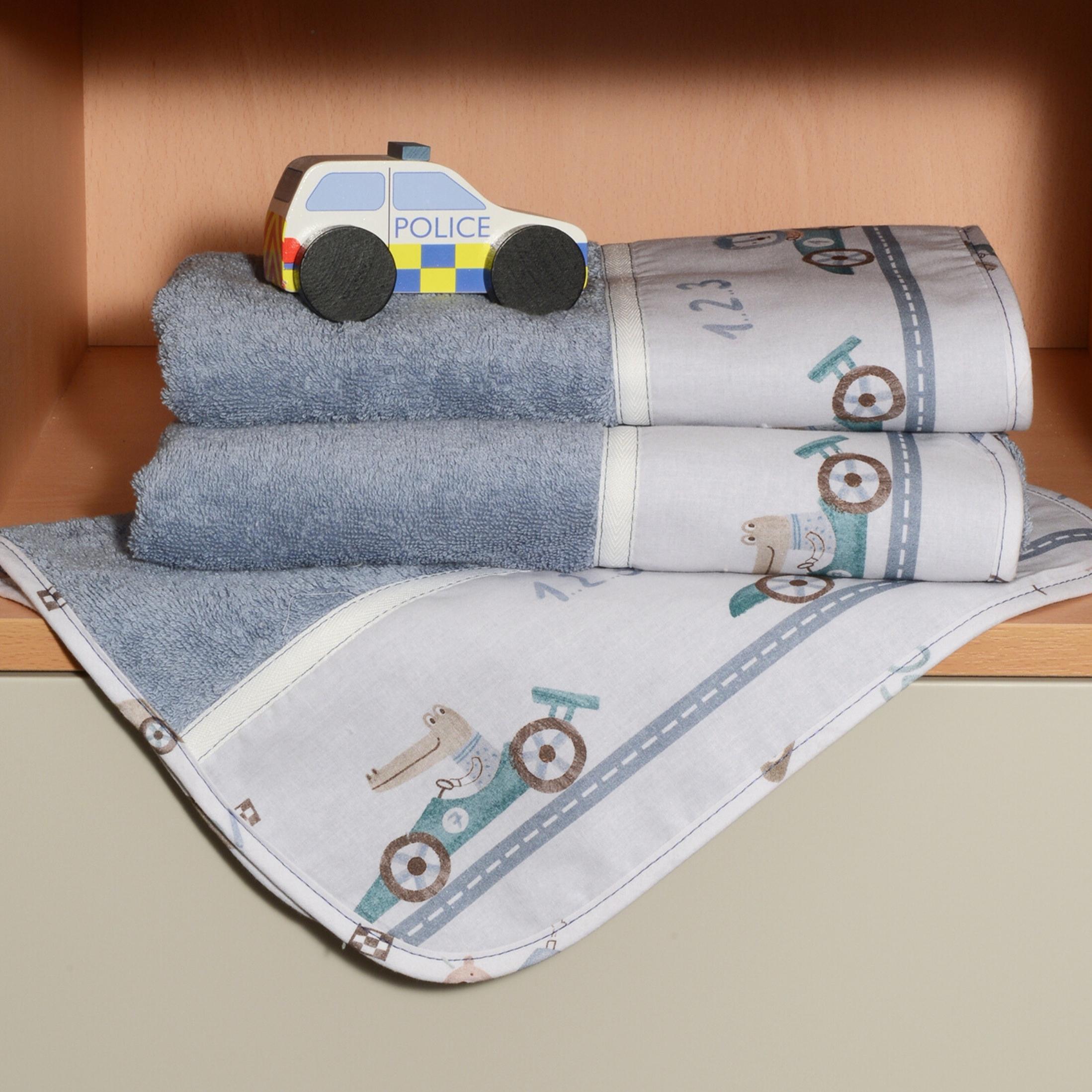 46-6760-421 Σετ πετσέτες 2 τεμ 100% βαμβάκι 450 γρμ/τμ 30x50 & 70x120 Design 421 Oliver Baby - Image 1