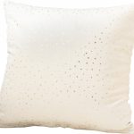 Beauty Home Μαξιλαροθήκη 45 x 45 cm Βελούδο Εκρού Με Χρύσα Αστέρια