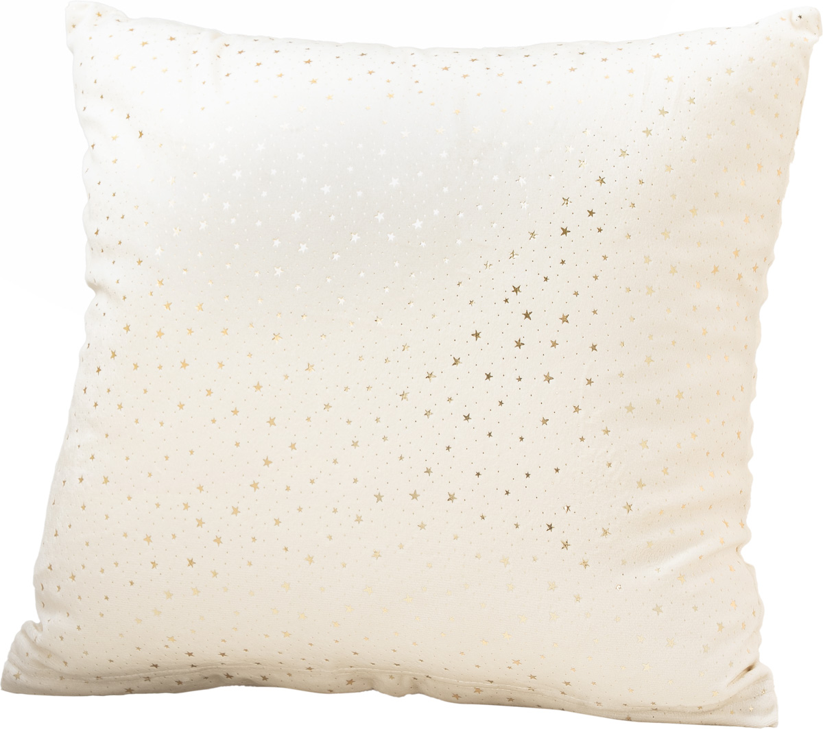 913036 Beauty Home Μαξιλαροθήκη 45 x 45 cm Βελούδο Εκρού Με Χρύσα Αστέρια - Image 1